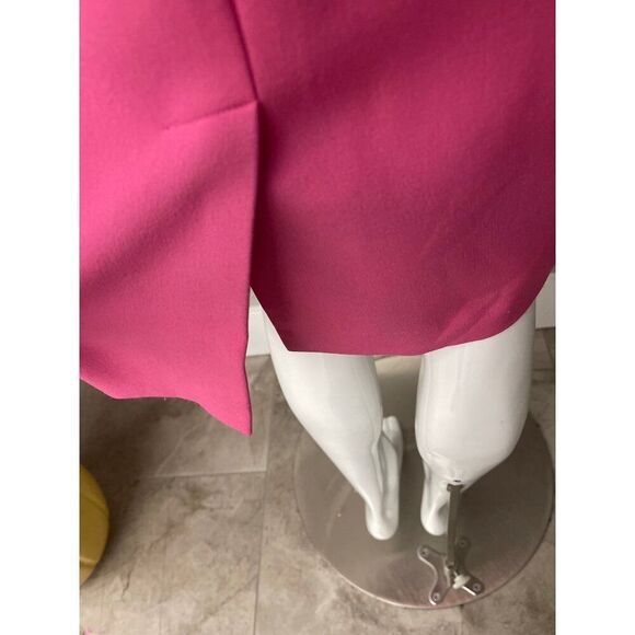 Kasper Women Sleeveless Pink Ruffle V Neckline Sheath Dress Size 8 - Picture 7 of 10